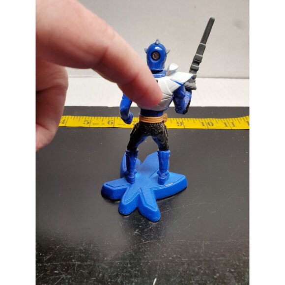 Blue Action Figure On Star-Shaped Base With Sword - Picture 4 of 9